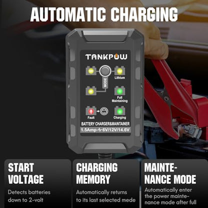 Cargador de batería inteligente de coche de 1.5 amperios, ca