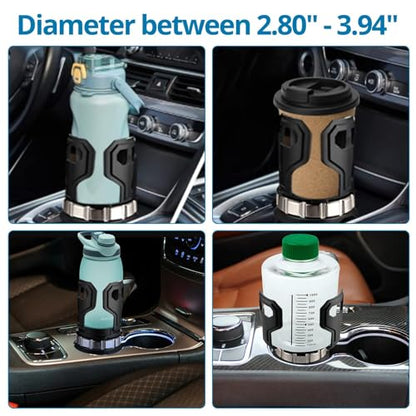 AUTOUTLET Adaptador y base de expansor de portavasos ajustab