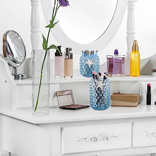 Organizador de brochas de maquillaje de vidrio, taza de alma