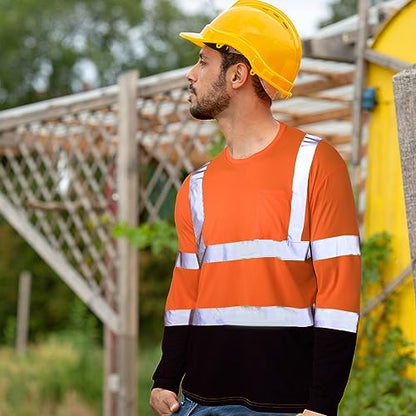 Zhanmai Paquete de 6 camisas de alta visibilidad clase 3 ref