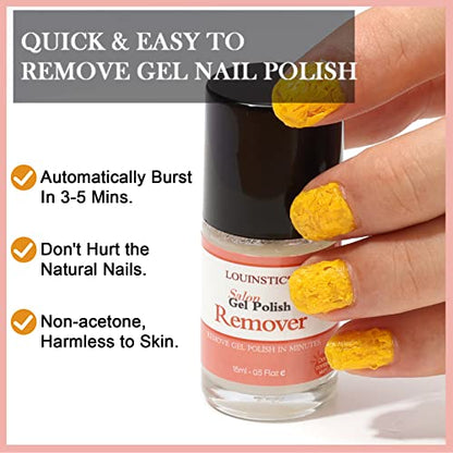 LOUINSTIC Removedor de gel, 3 – 5 minutos de esmalte de uñas