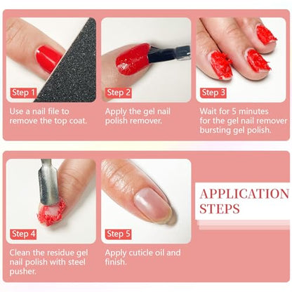 JODSONE Removedor de esmalte de uñas de gel de 0.5 onzas líq