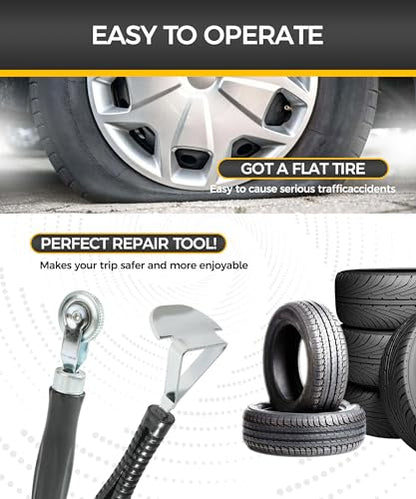 2 herramientas de reparación de neumáticos, kit de parches d