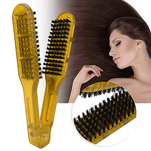 ZJchao Cepillo de doble cara, pinza para alisar el cabello,