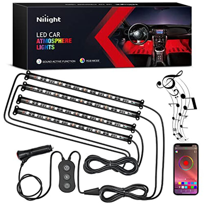 Nilight Luces interiores de automóvil con control de aplicac