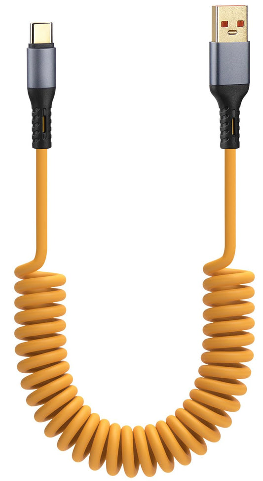 Cable de carga de coche USB A a USB C, cable de carga rápida