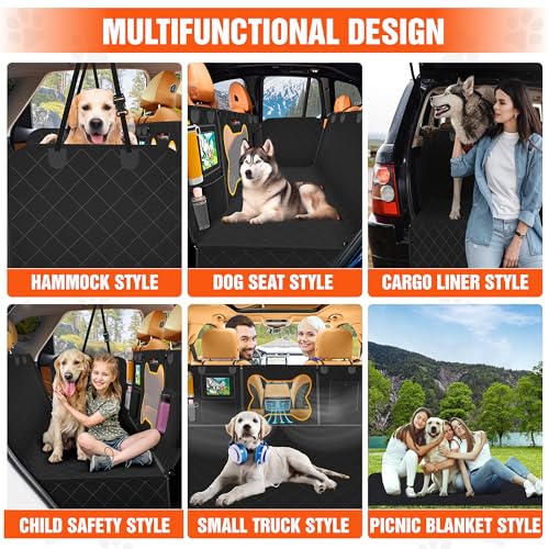 Fundas de asiento de automóvil para perros, 600D resistentes