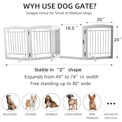 ZJSF Puerta independiente para perros con puerta para pasill