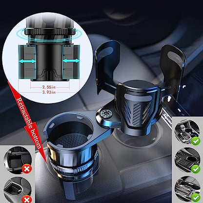 Expansor multifuncional de portavasos 2 en 1 para automóvil,