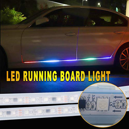 Tira de luz RGB para estribo de 71 pulgadas, control de apli