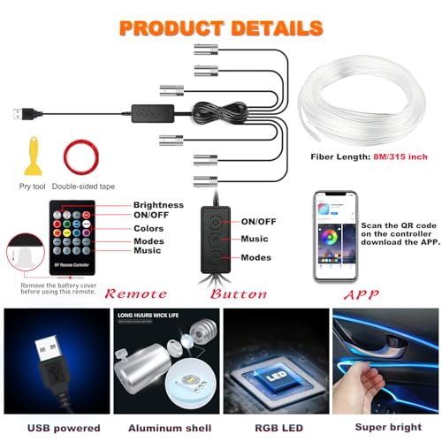 Luces LED para automóvil, luces interiores de automóvil con