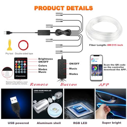 Luces LED para automóvil, luces interiores de automóvil con