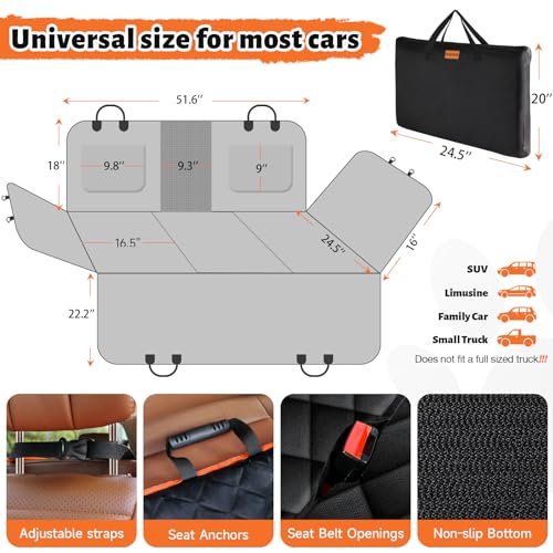 Extensor de asiento trasero para perros, funda de asiento du