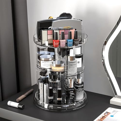 Organizador de maquillaje giratorio transparente de 360 grad