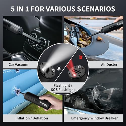 Aspiradora inalámbrica de mano para automóvil, 5 en 1, mini
