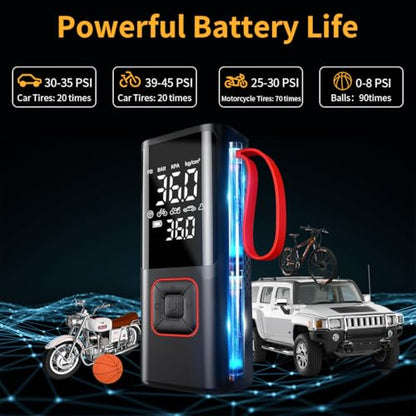 Infladores de neumáticos inalámbricos, 150 Psi y 6000 mAh, c