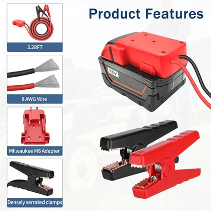 Abrazaderas de cable de puente para batería Milwaukee M18 de