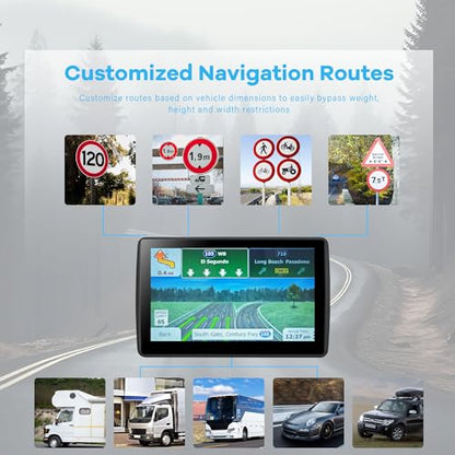 Navegador GPS para coche, camión, RV, mapa 2025, pantalla tá