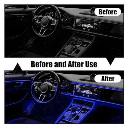 Tira de luces LED para interior de automóvil con cable EL, t