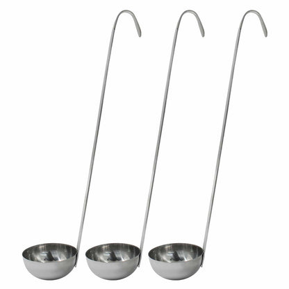 Zorfeter Juego de 3 cucharones de sopa de 1 onza, cucharones