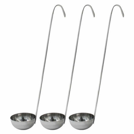 Zorfeter Juego de 3 cucharones de sopa de 1 onza, cucharones