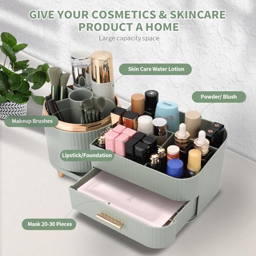 Organizador de maquillaje para tocador, vitrina de cosmético