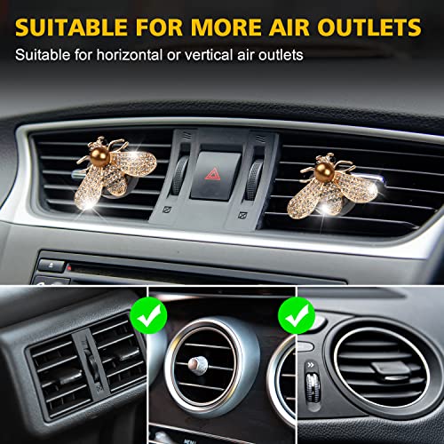 Car Bling Bee Clips de ventilación de aire oro+oro
