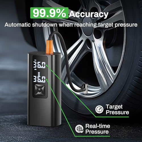 AT003 Tire Inflator Portable Air Compressor, Auto Air Pump f