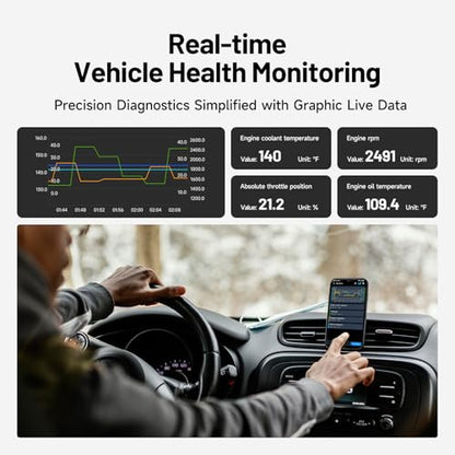 TOPDON Carpal OBD2 escáner Bluetooth - Escáner para coche, h