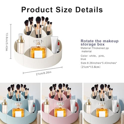 DASITON Organizador de brochas de maquillaje giratorio de 36