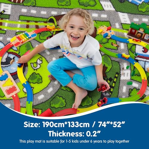 JACKSON Tapete infantil grande para autos de juguete, seguro