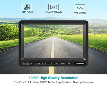 FOOKOO Ⅱ Kit de sistema de cámara de respaldo HD, monitor de