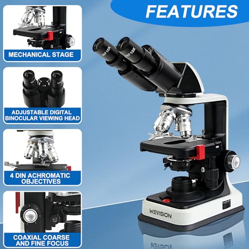 [Fuente de alimentación dual] Microscopio binocular compuest