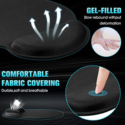 Yunsailing Paquete de 8 alfombrillas ergonómicas para mouse