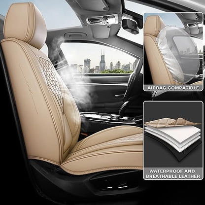 Fundas de asiento de automóvil de cuero de alta calidad, aju