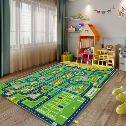 Alfombra de juego para automóvil, alfombra de carretera para