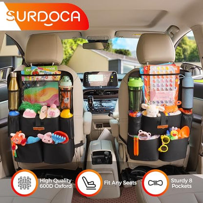 SURDOCA Organizador de coche mejorado con soporte para table