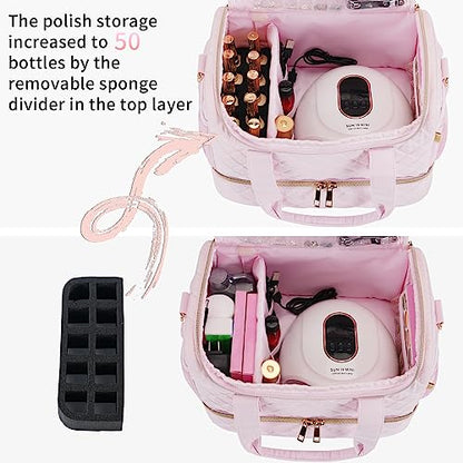 Estuche organizador de esmalte de uñas, bolsa organizadora d