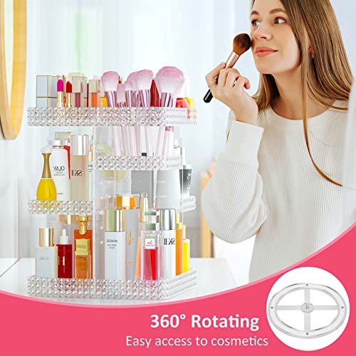 Organizador de maquillaje giratorio, vitrina de cosméticos d