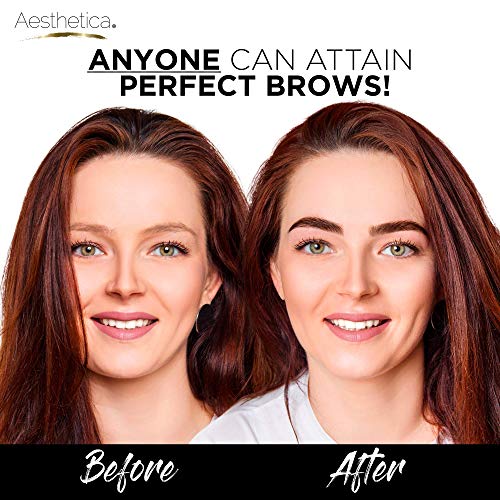 Aesthetica Kit de contorno de cejas de 16 piezas, paleta de