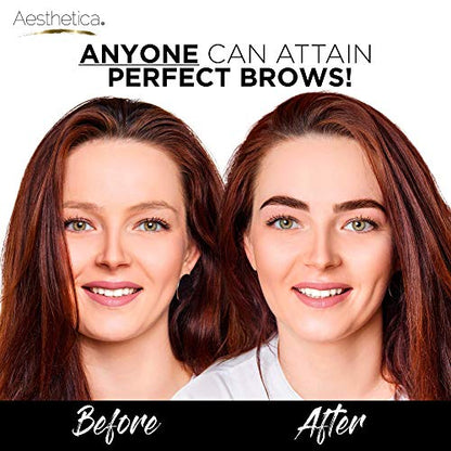 Aesthetica Kit de contorno de cejas de 16 piezas, paleta de
