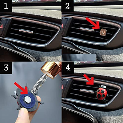 Decoración de ventilación de mariquita para automóvil o inte