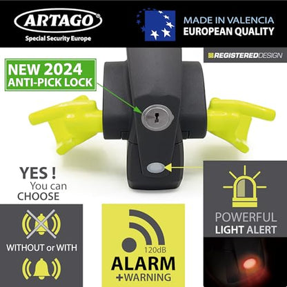 ARTAGO 870 - Cerradura de volante de gama alta 2 en 1 sin o