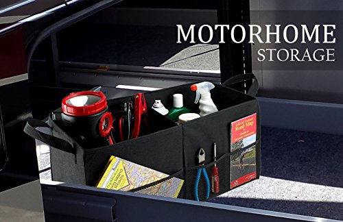 Organizador plegable para maletero de automóvil, color negro