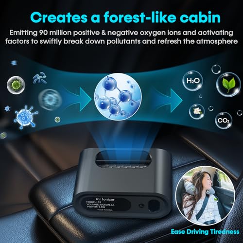 Purificador de aire inteligente para automóvil, compacto, el