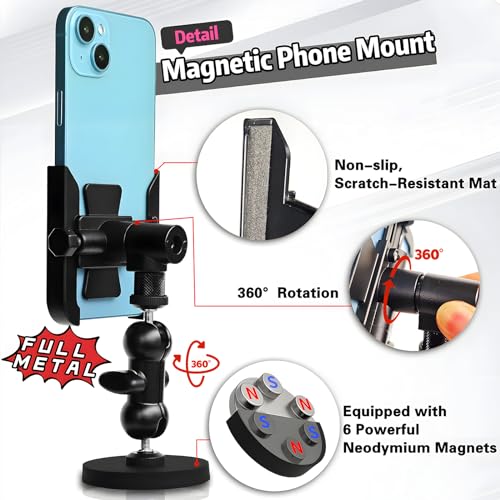 Soporte magnético de metal para teléfono con soporte de grab