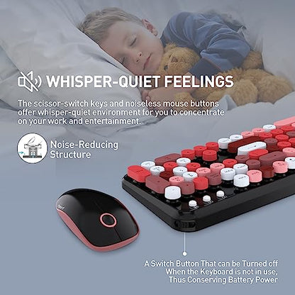Teclado y mouse inalámbricos, bonito teclado inalámbrico ret
