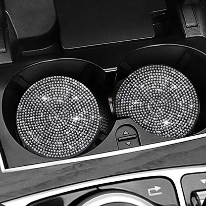 2 posavasos con brillantes para automóvil, portavasos univer