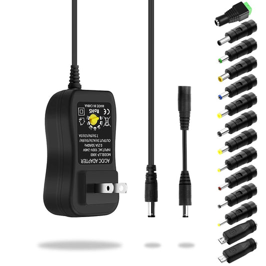 Aclorol Adaptador de alimentación universal de 36 W CA/CC 3