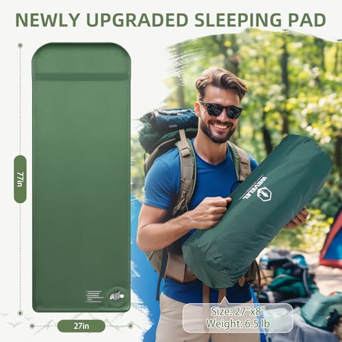 Memory Sleeping Pad, 3.1" Ultra-Thick Sleeping Mats for Camp